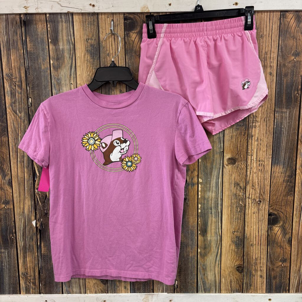 Buc-Ee's 2 PC Pink Set, Youth L
