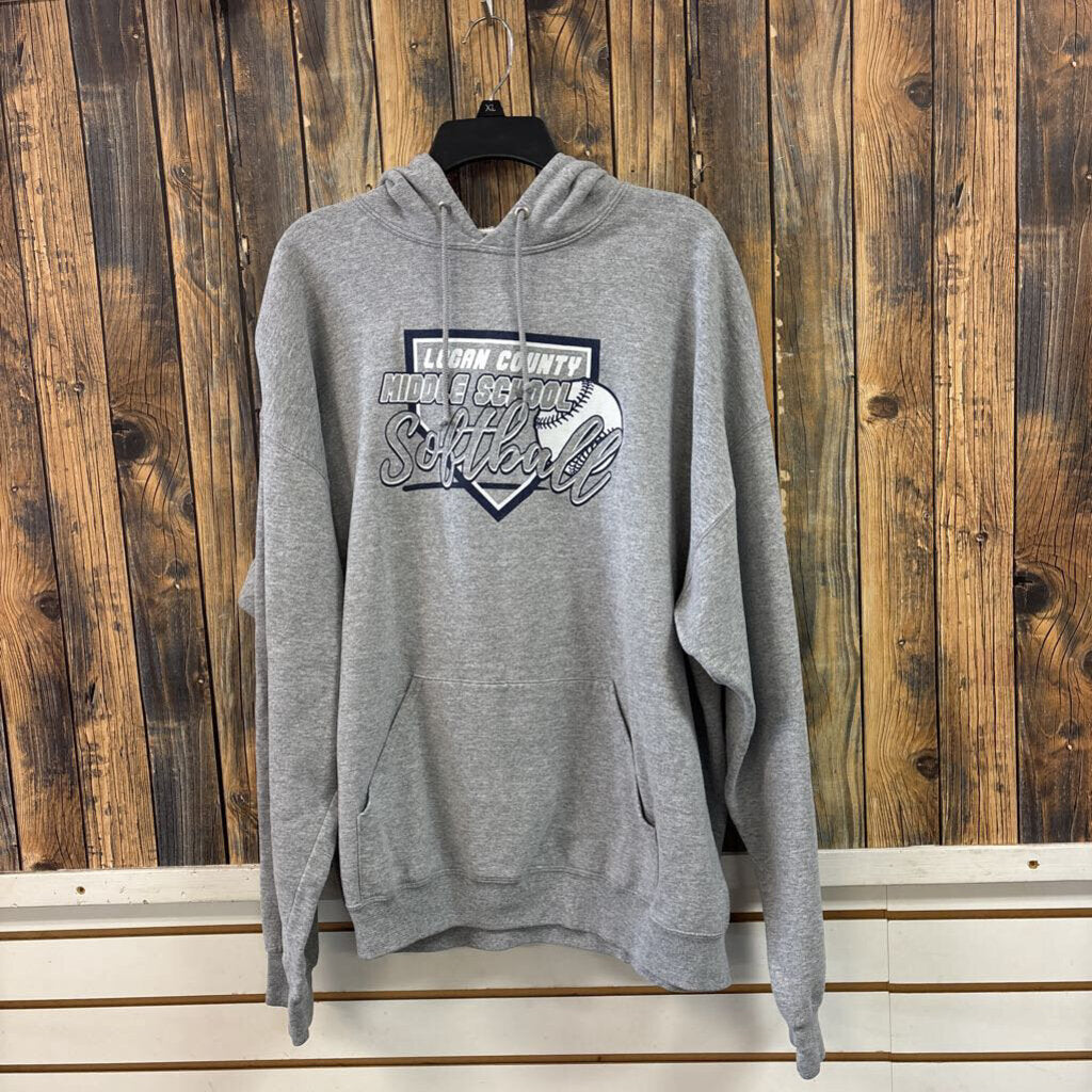Logan County Middle School Softball Hoodie, Adult 2X