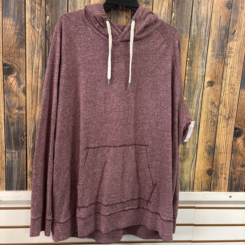 American Eagle Red Marled Hoodie, Mens 2X