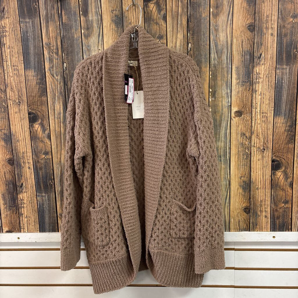 NWT New In Plush Brown Cardigan, Womens L