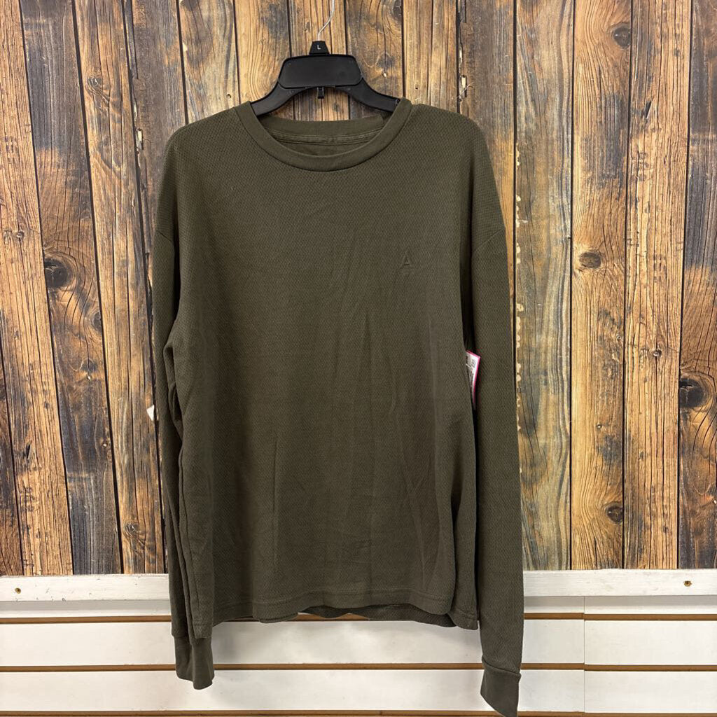 Aeropostale Green Waffle Knit Top, Mens L