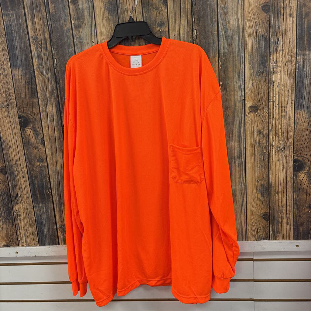 NWT Orange Pocket Top, Mens 4X