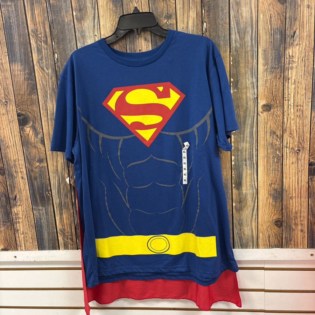 NWT Superman Top w/ Back Cape, Mens XL