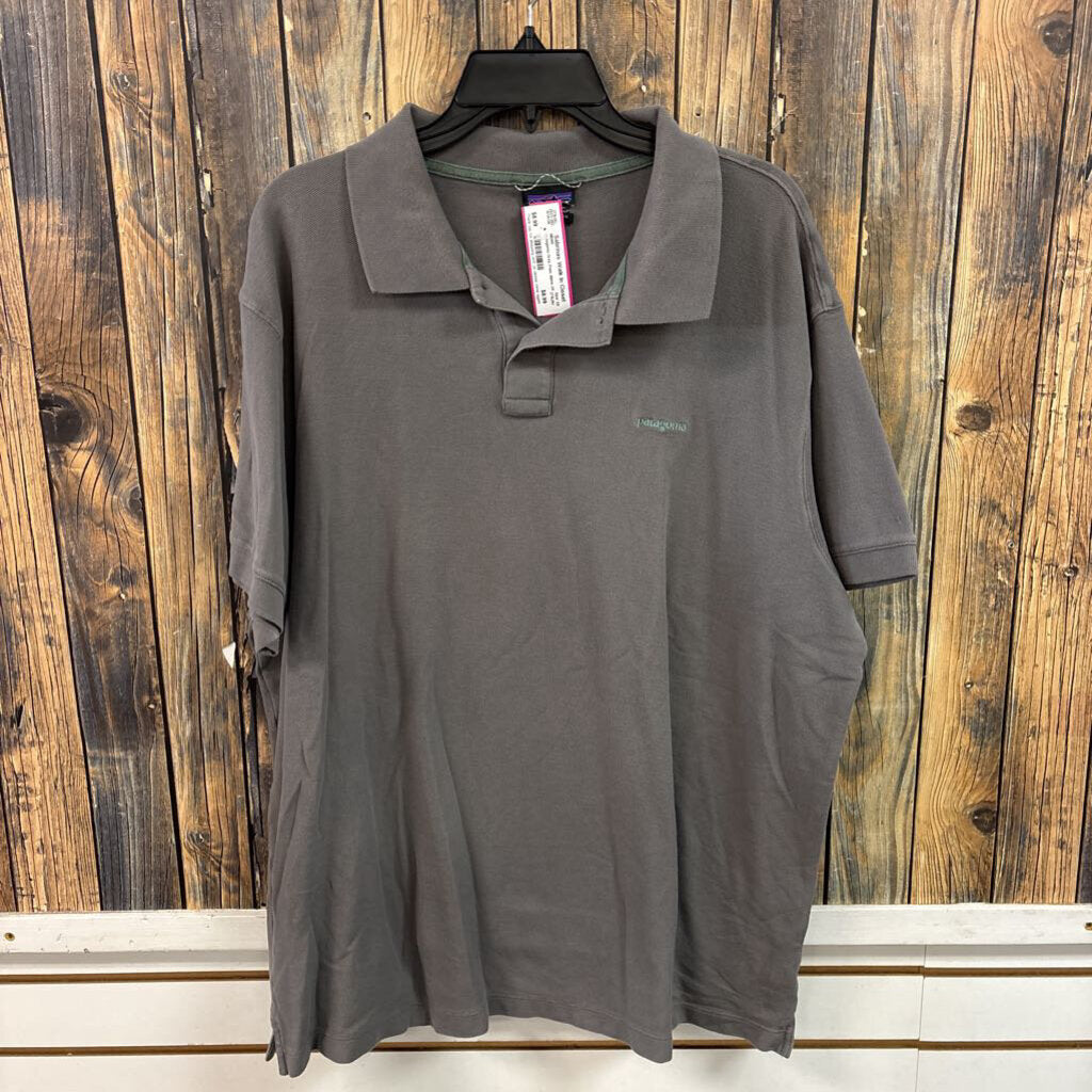 Patagonia Grey Polo, Mens 2X
