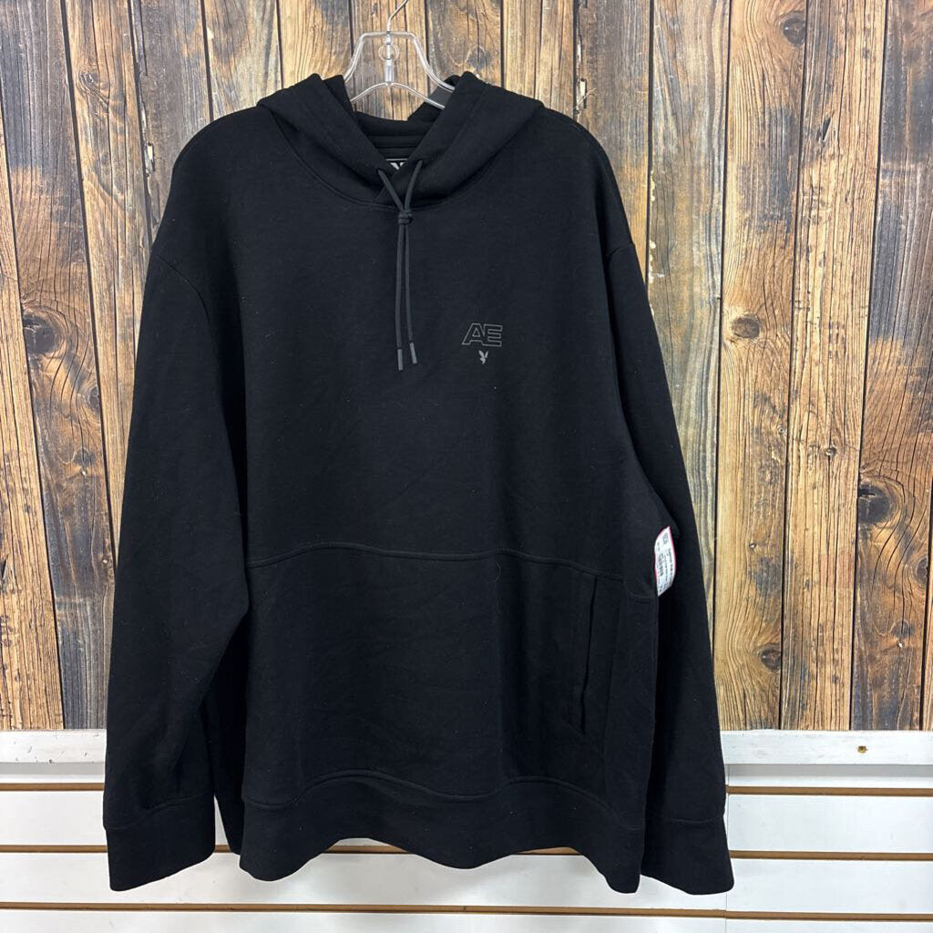 American Eagle Black Hoodie, Mens 2X