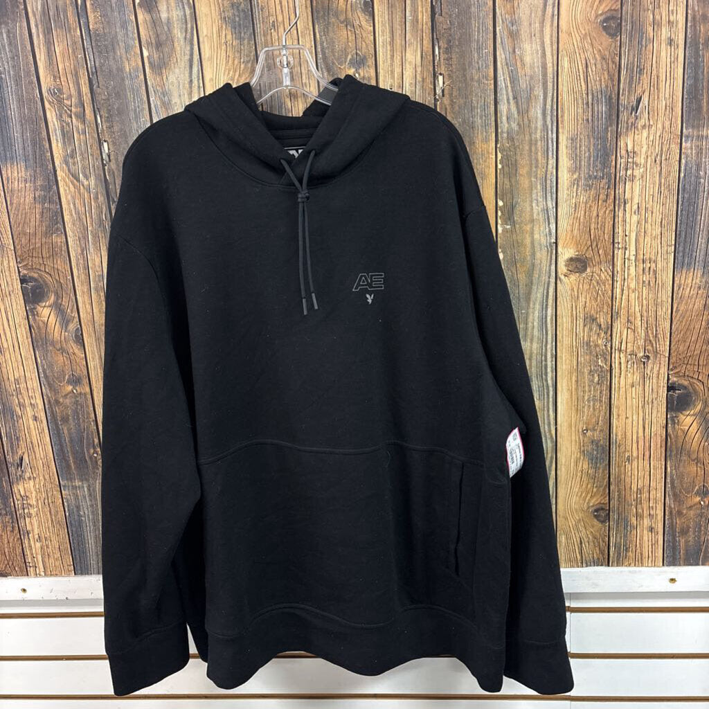 American Eagle Black Hoodie, Mens 2X