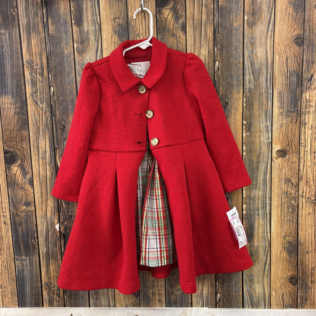 NWT Bonnie Jean Red Dress w/ Petti Coat, Girls 4