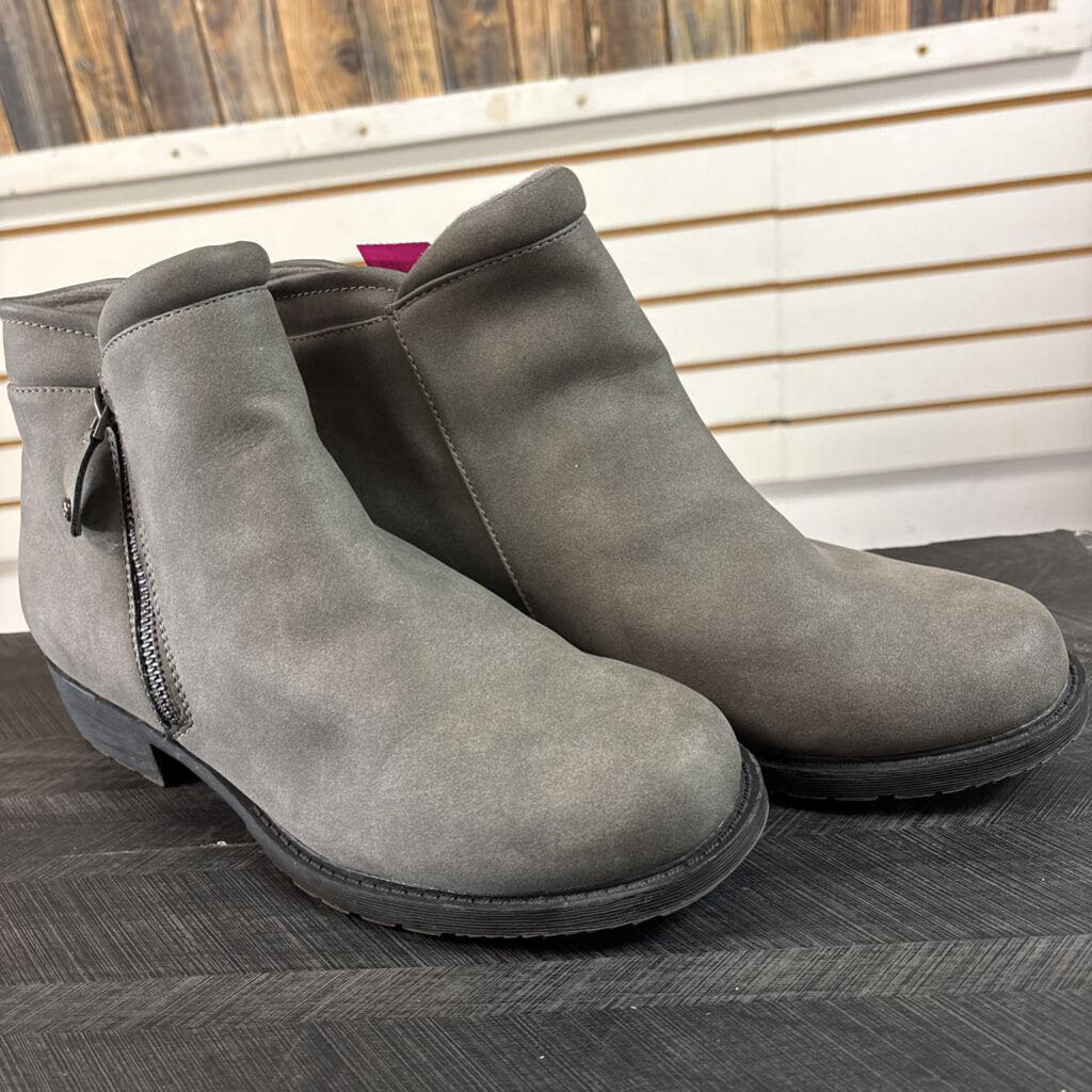 Sporto Gray Booties, Women's 8