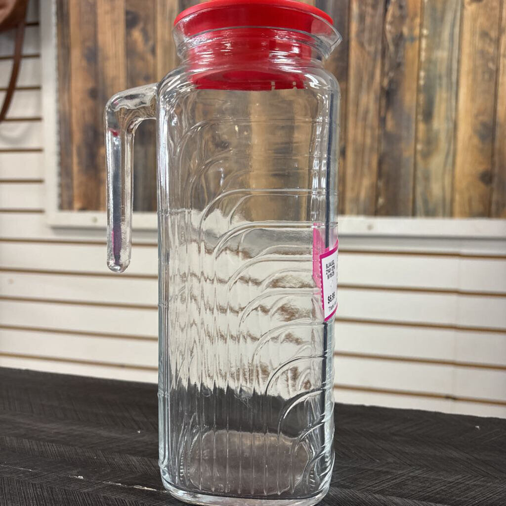 Glass Juice Pitcher, No Shipping