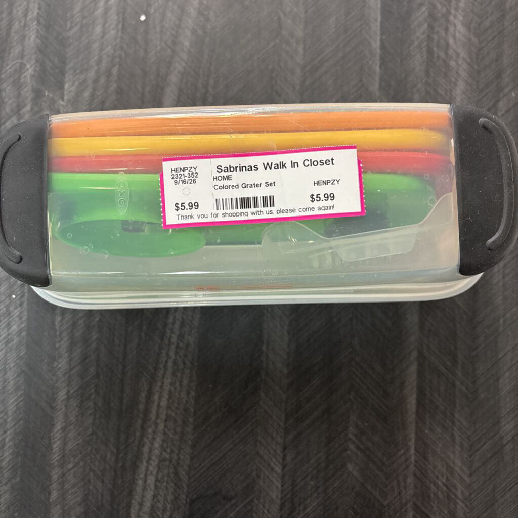 Colored Grater Set