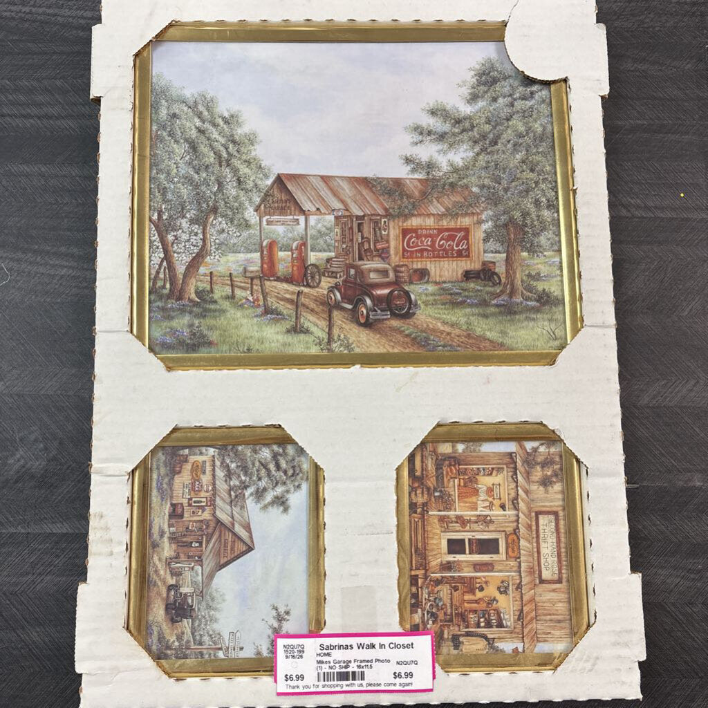 Mikes Garage Framed Photo (1) - NO SHIP - 16x11.5