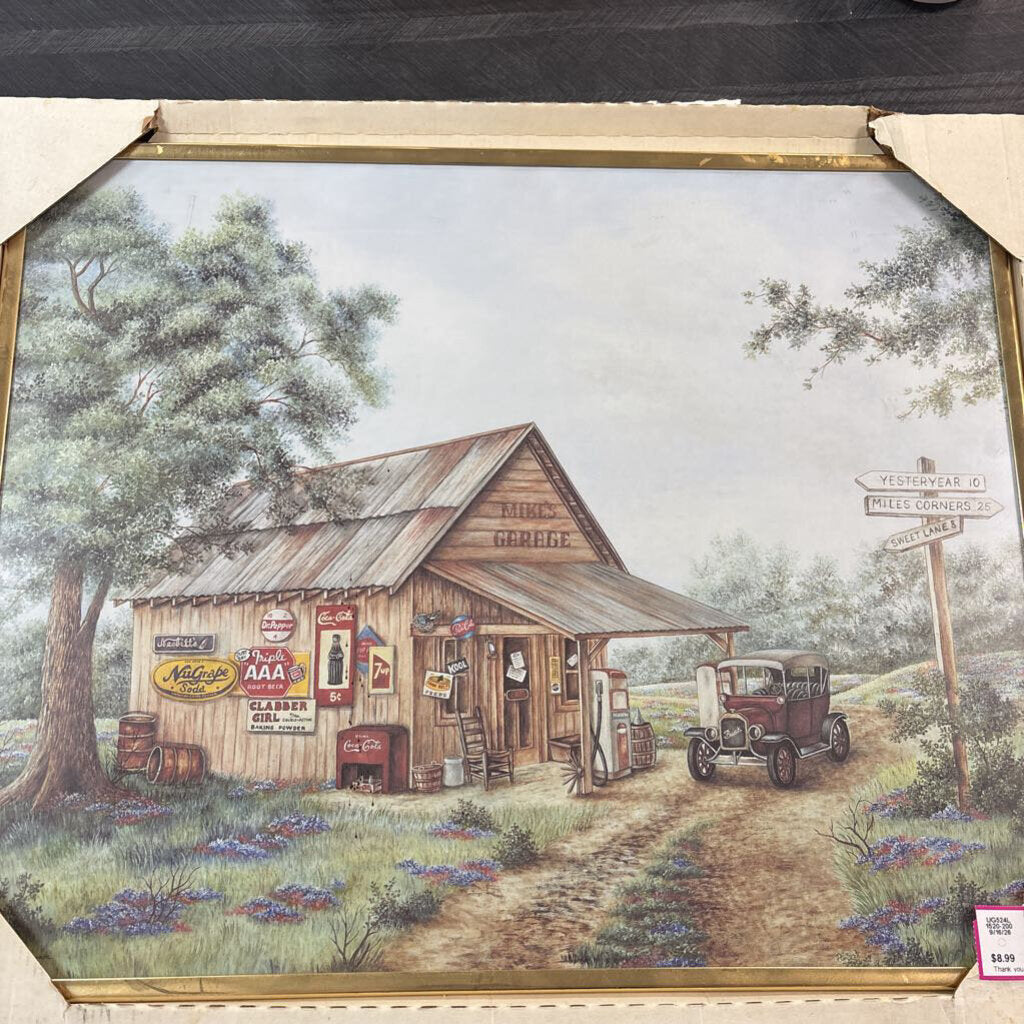 Mikes Garage Framed Photo (2) - NO SHIP - 16x20