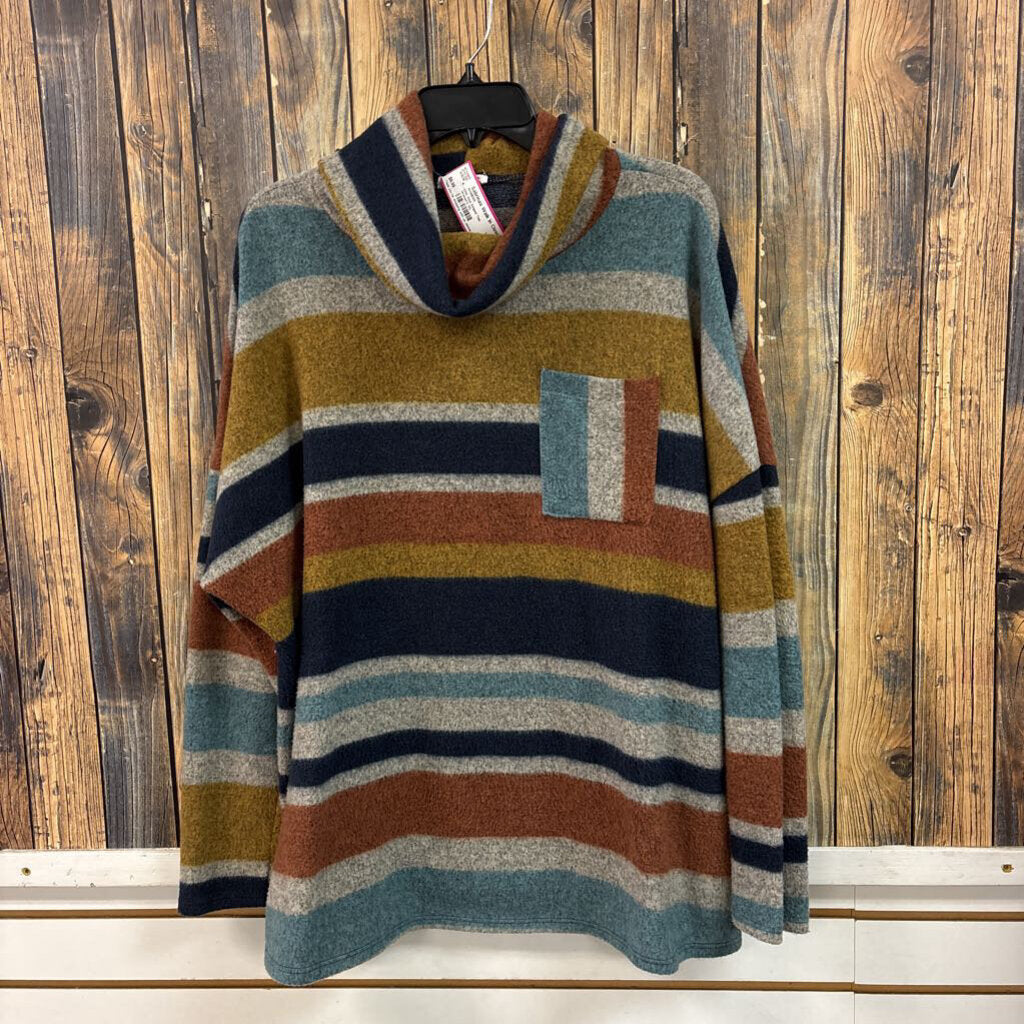 Chic Soul Striped Top, Women's 1XL