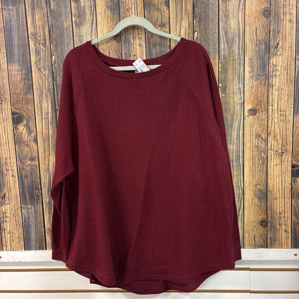 Chic Soul Waffle Weave Top, Women's 2XL