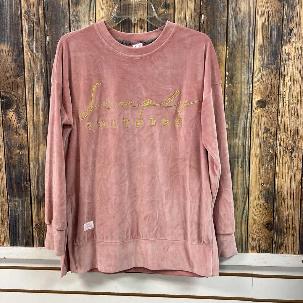 Simply Southern Pink Sweatshirt, Women's M