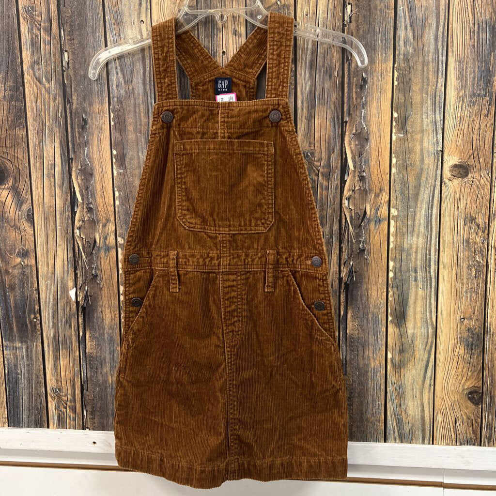 Gap Brown Corduroy Overall Skirt, Girls M (8/10)
