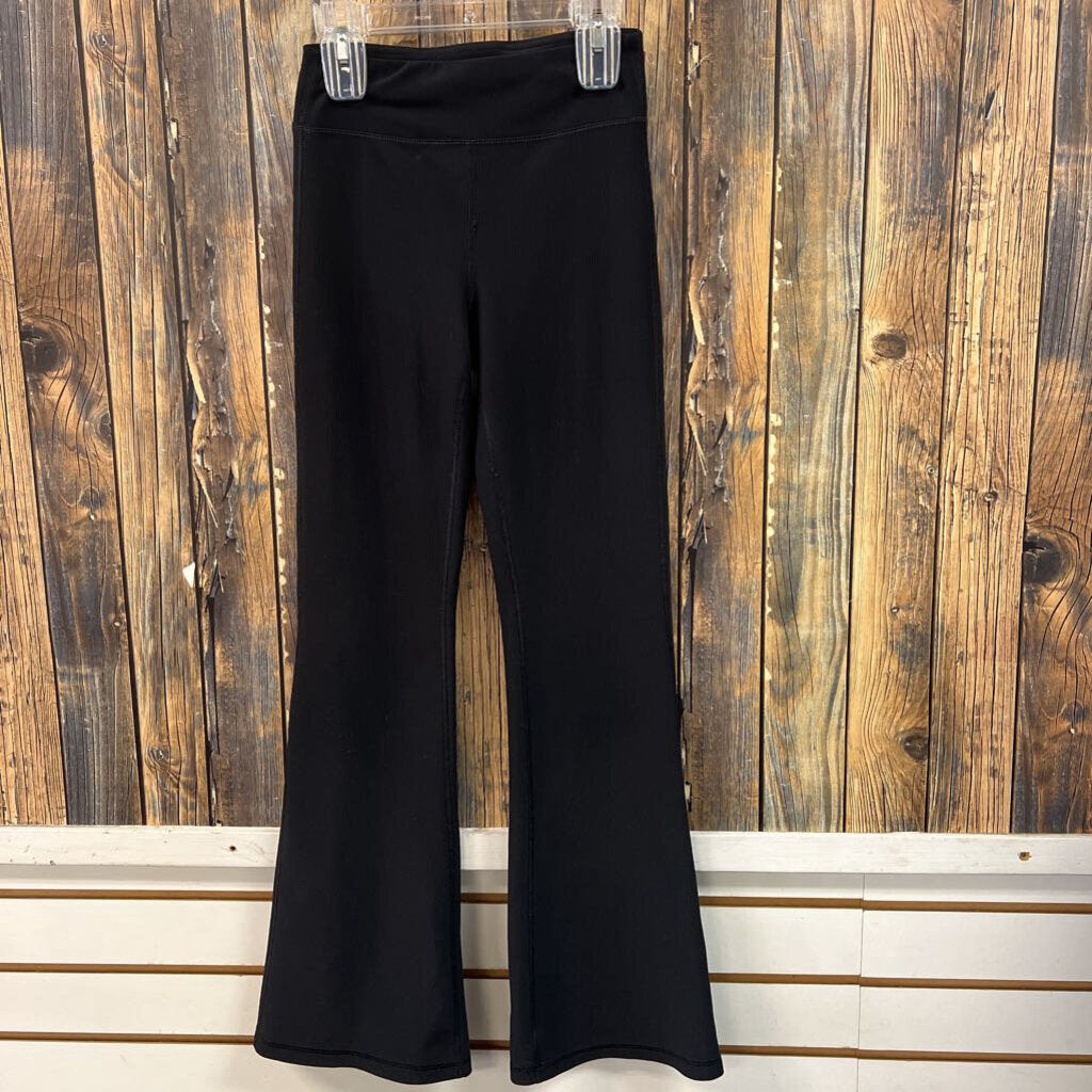 Yogalicious Ribbed Black Flares, Girls L