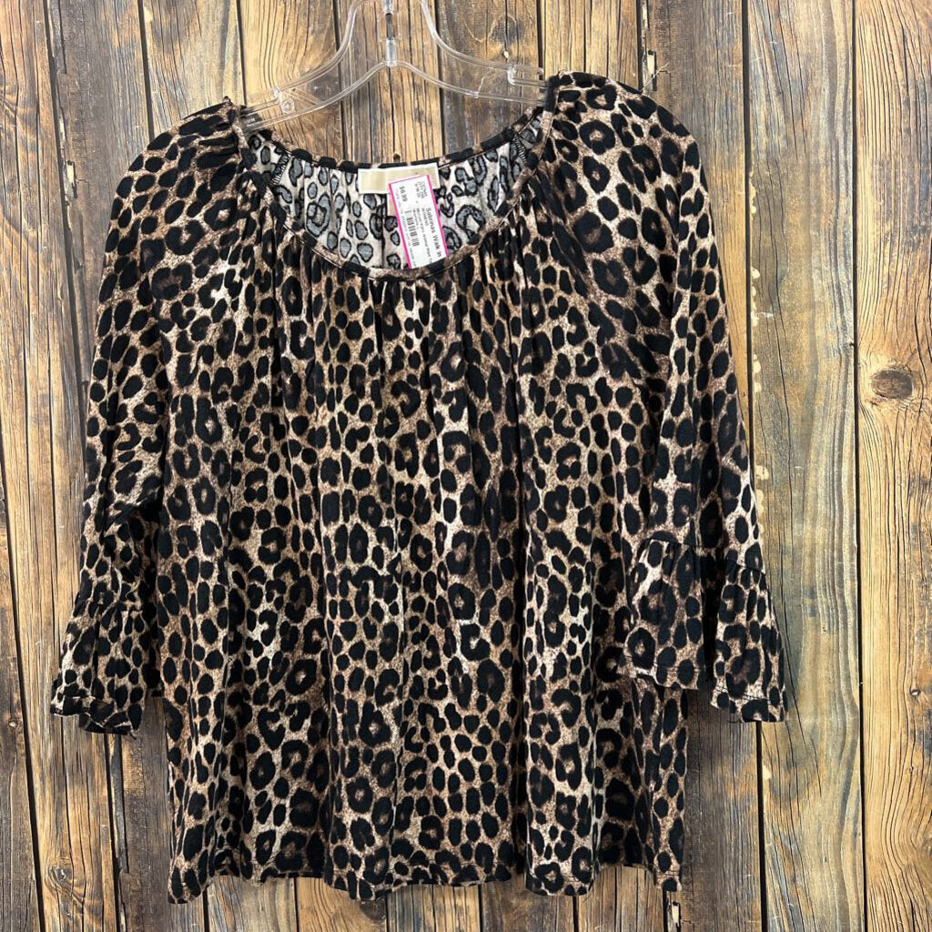 Michael Kors Animal Print Top, Womens L
