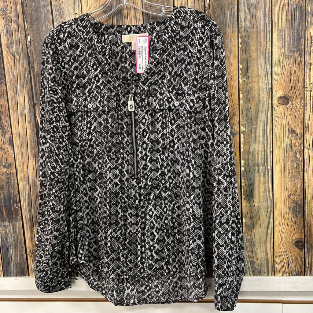 Michael Kors Snakeskin Print Top, Womens L