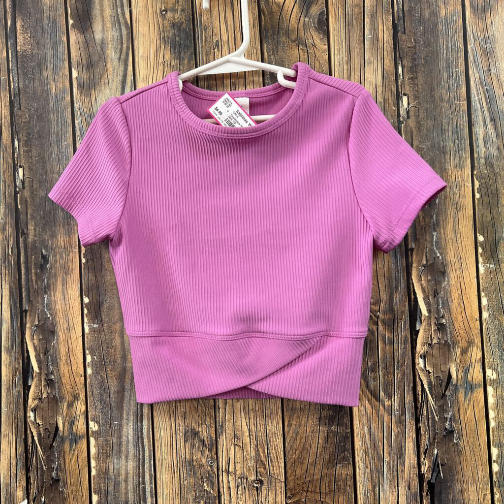 Yogalicious Pink Ribbed Top, Girls 7/8