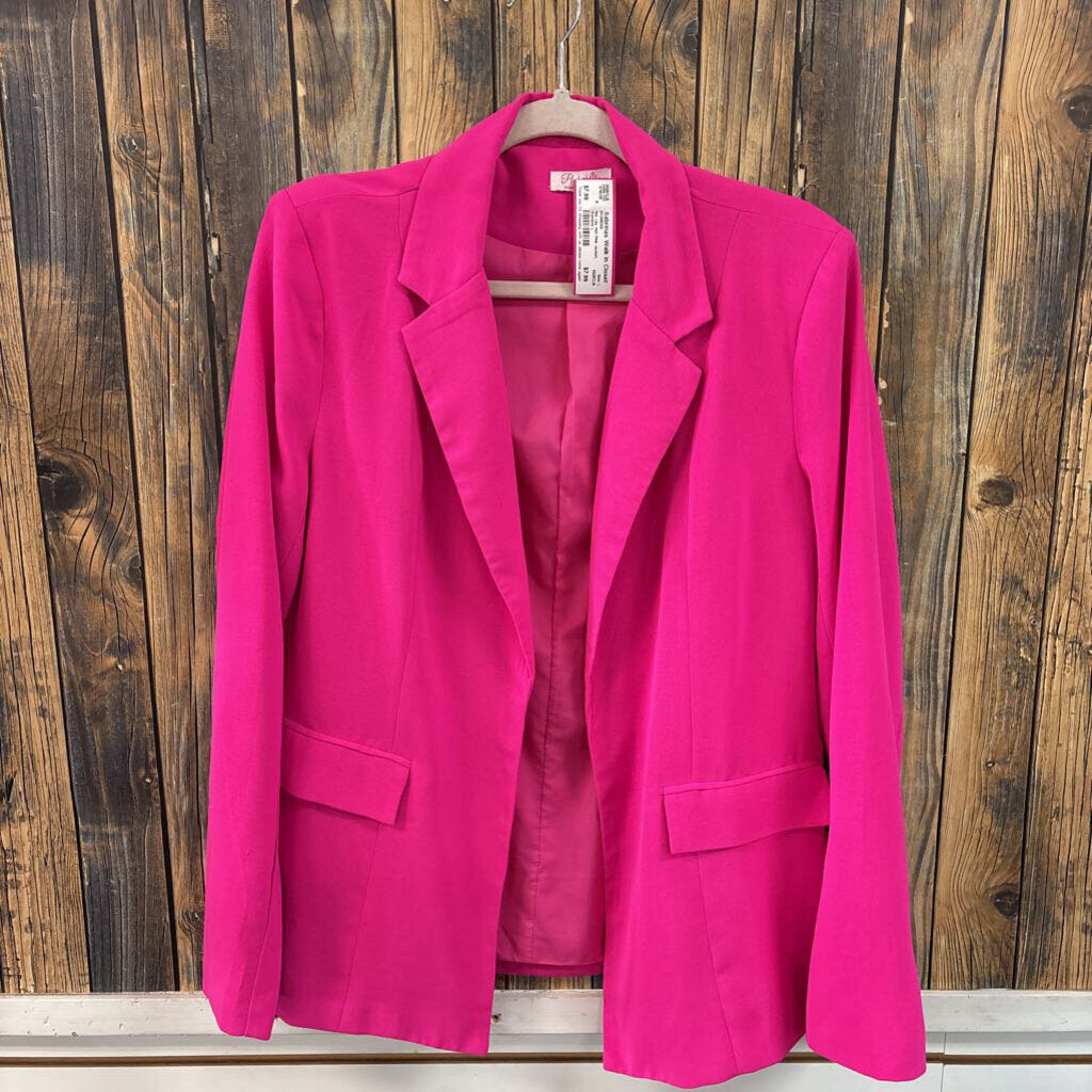 Pink Lily Hot Pink Jacket, Womens L