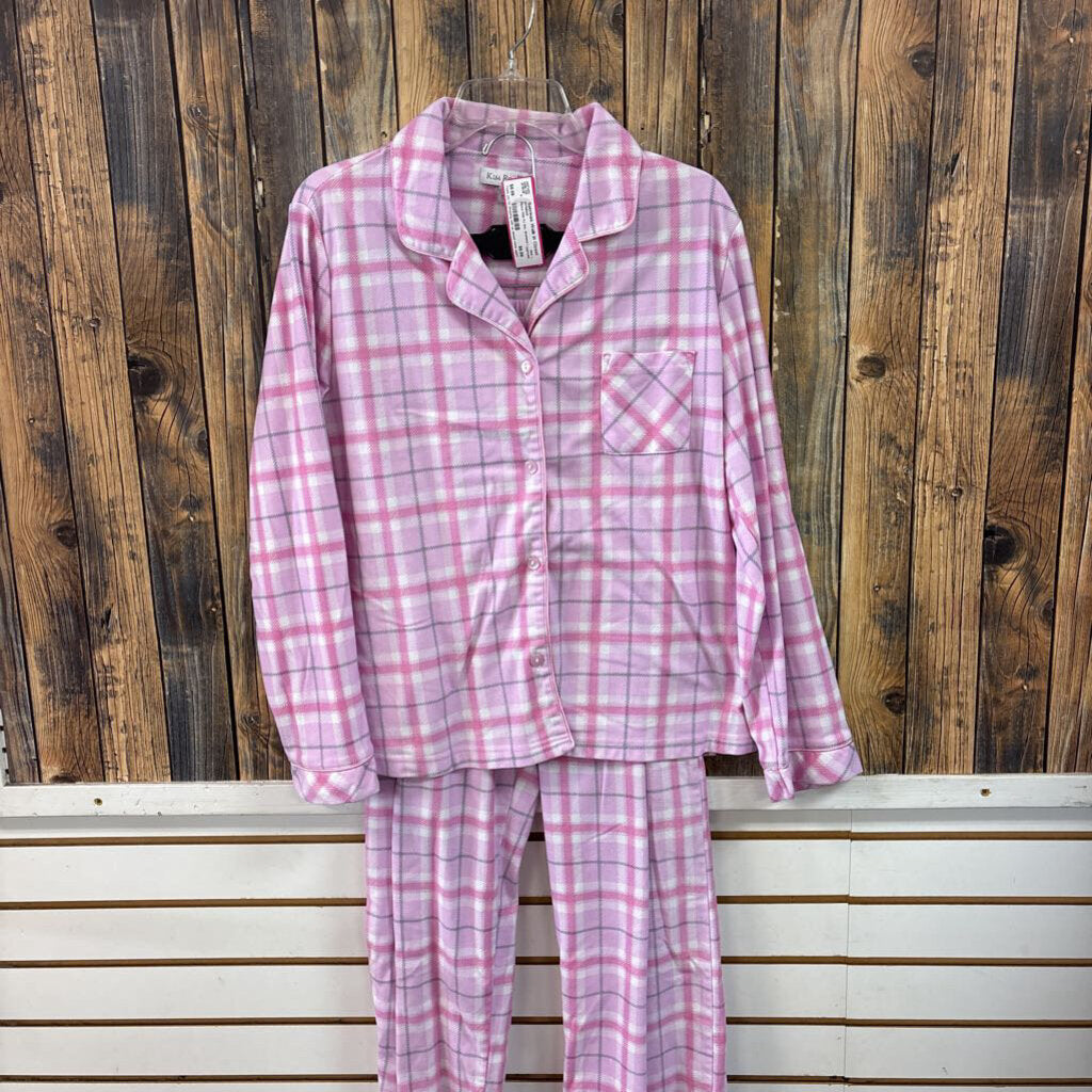 Fleece Pink PJ Set, Womens L