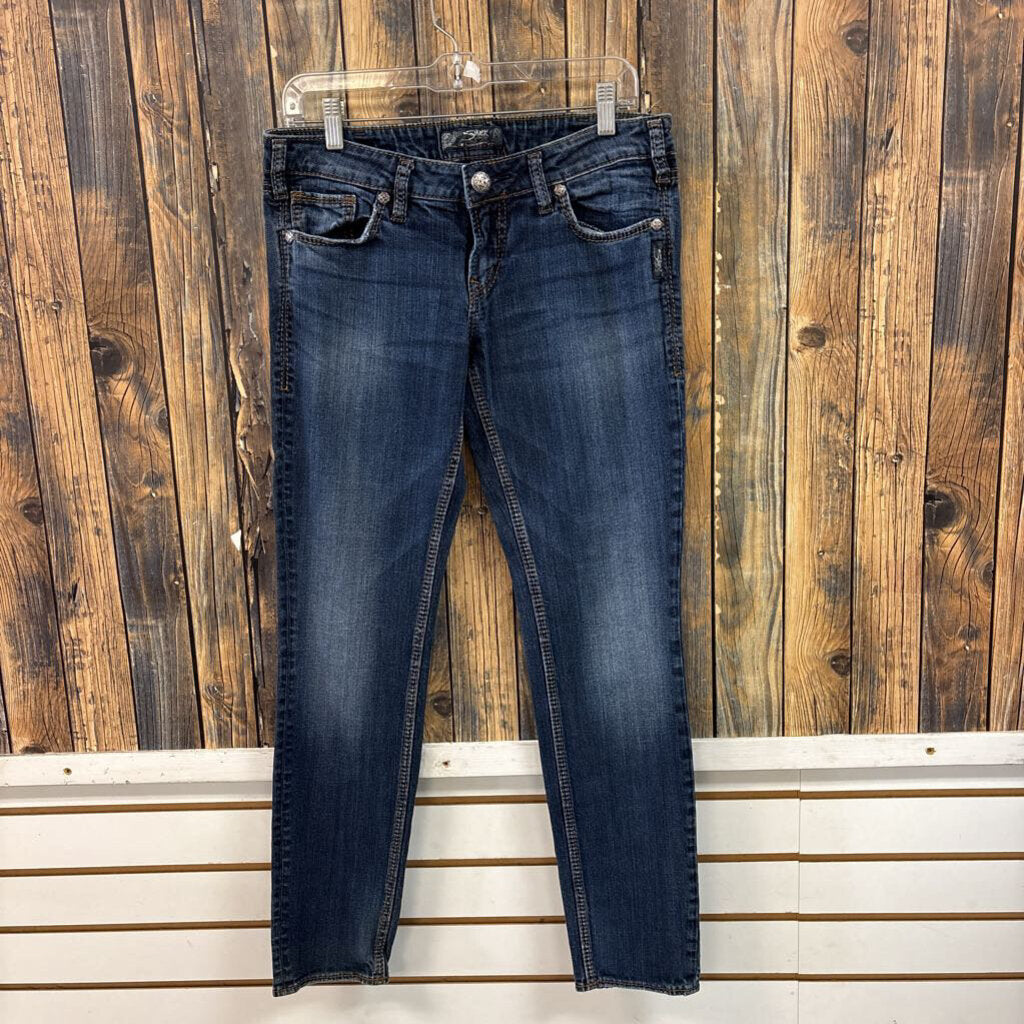 Silver Aiko Sninny Jeans, Womens 30x31