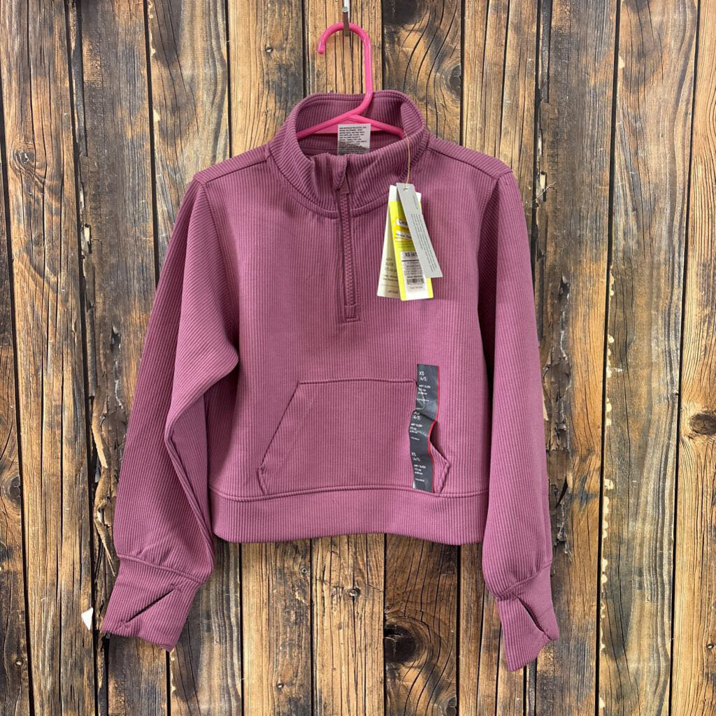 NWT All in Motion Ribbed Pullover, Girls 4/5
