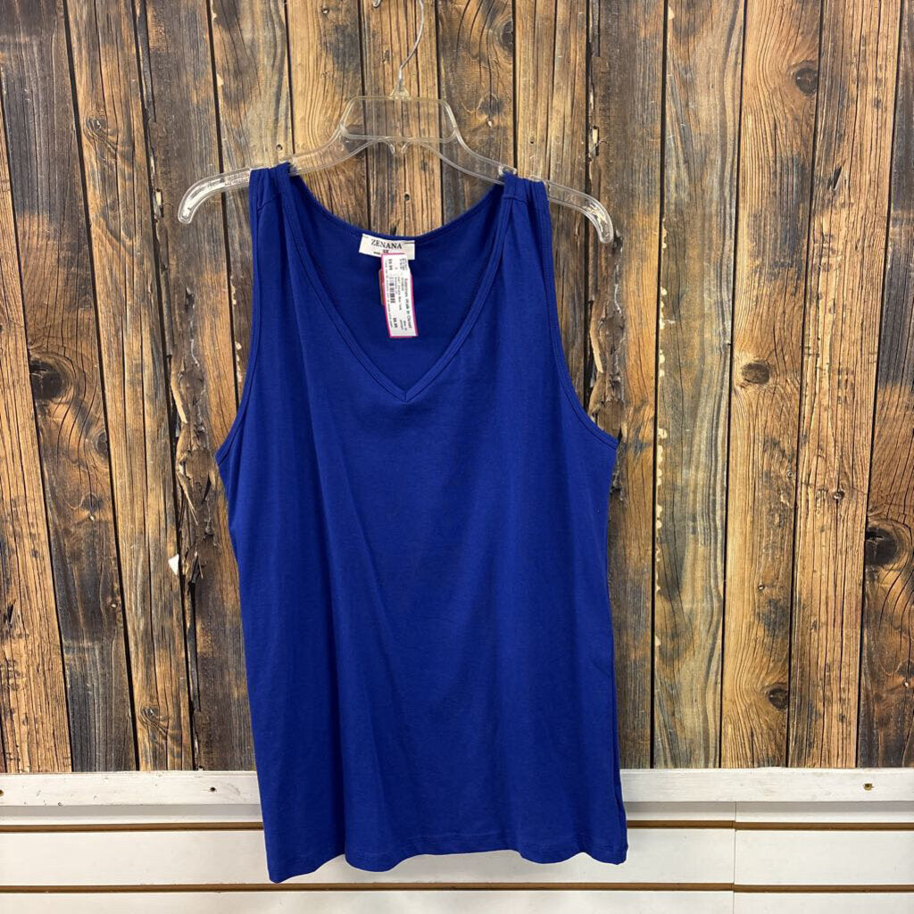 NWT Zenana Blue Tank, Womens 2X