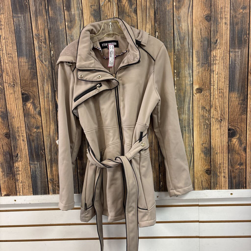 Steve Madden Brown Fuzzy Coat, Womens M