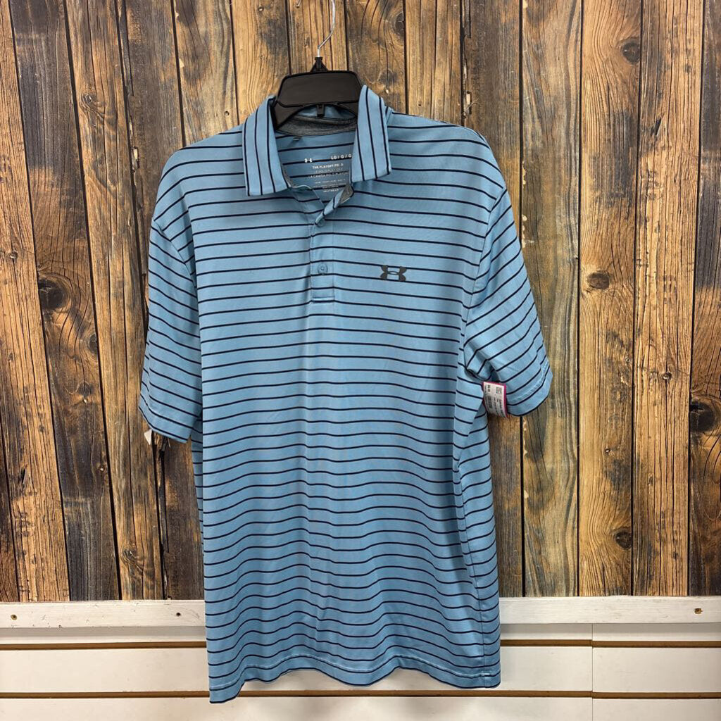 Under Armour Blue Polo, Mens L