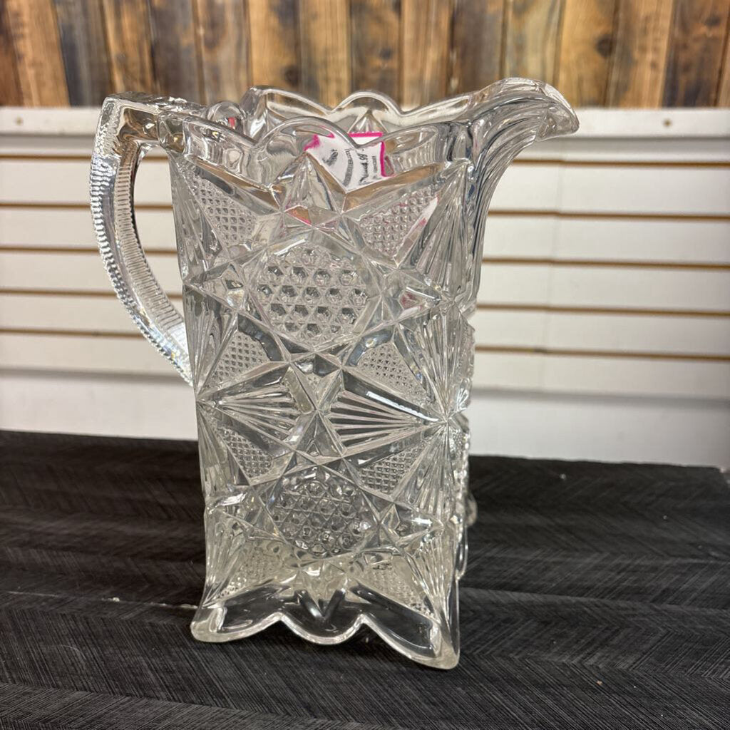 Crystal Cut Pitcher, No Shipping
