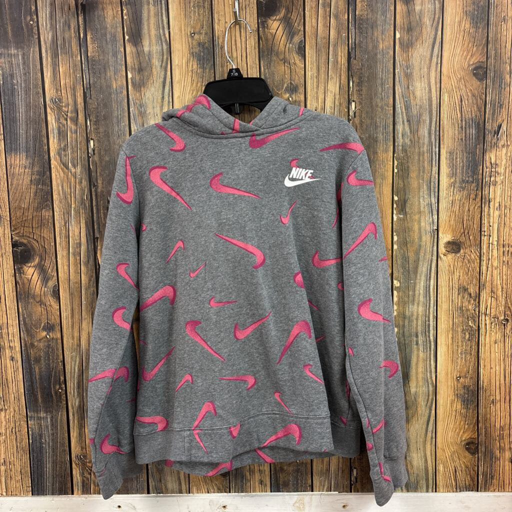Nike Pink Check Hoodie, Girl's XL