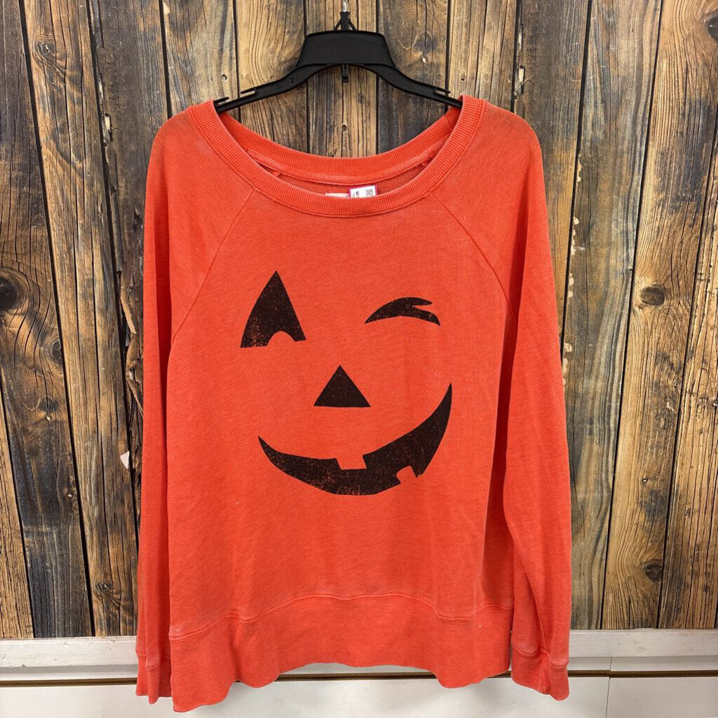 Jack O Lantern Sweatshirt, Women's XL