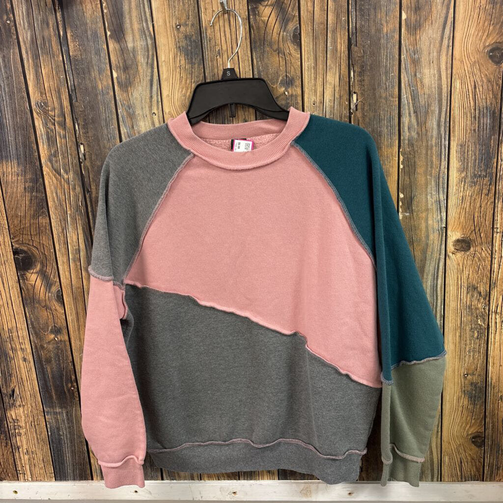 Color Block Sweatshirt, Women's XS