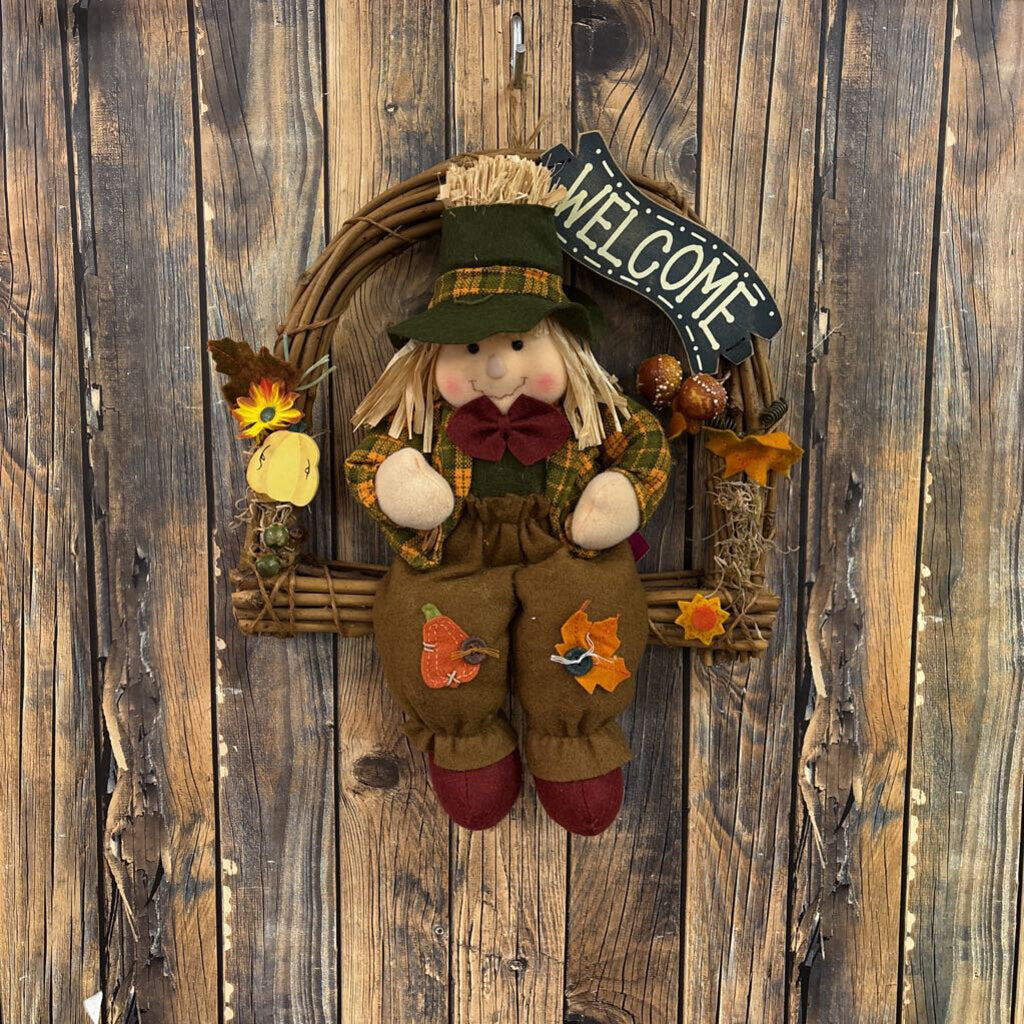Scarecrow Welcome Decor - NO SHIP - 12x15
