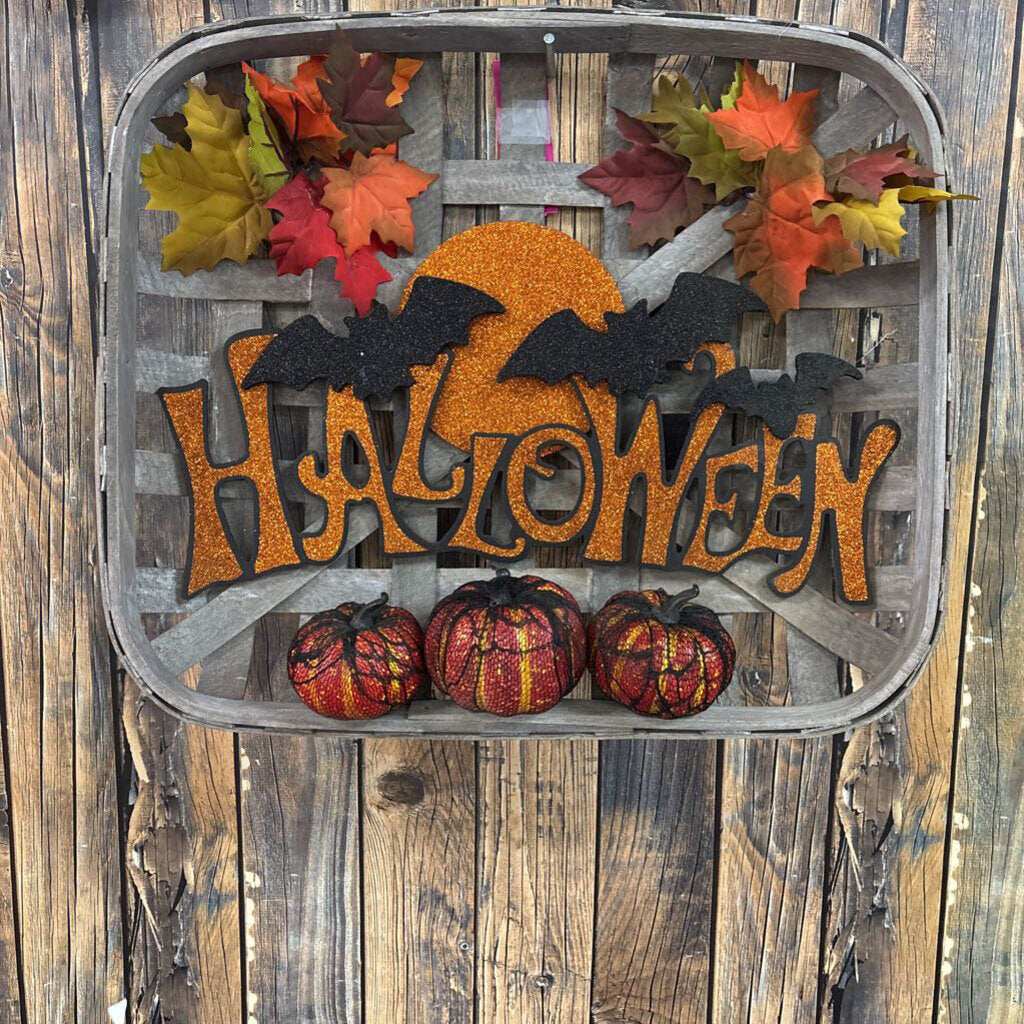 Halloween Tobacco Basket Decor - NO SHIP - 17x14