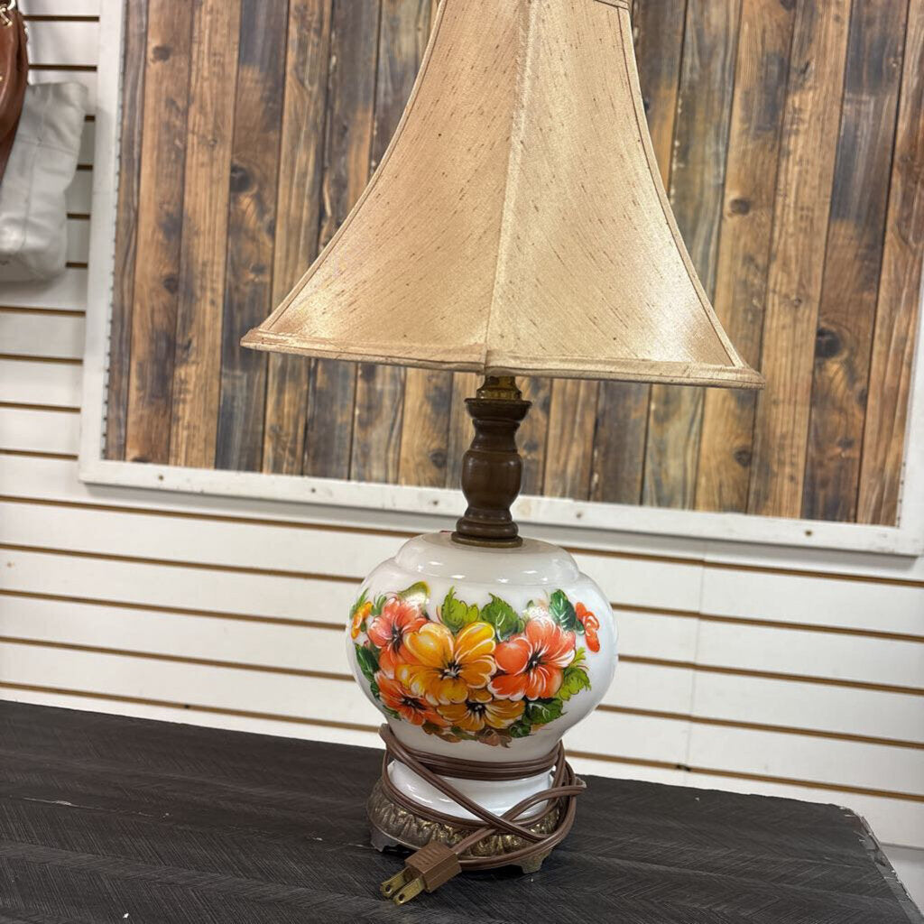 Antique Floral Lamp, No Shipping