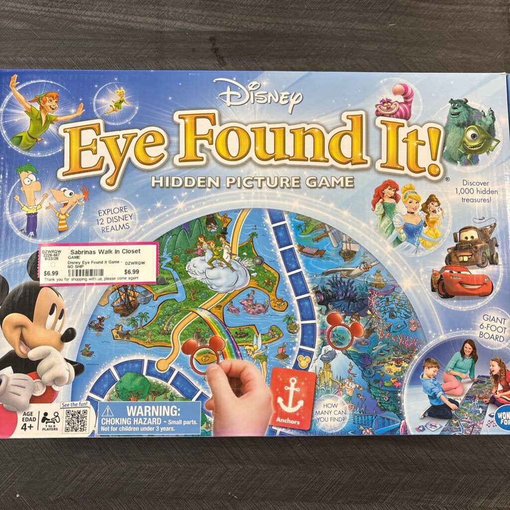 Disney Eye Found it Game - NO SHIP