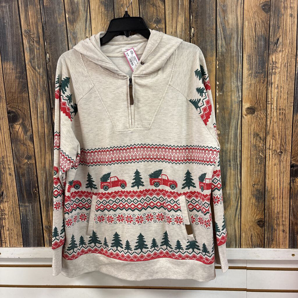 Christmas Tree Truck Pullover, Womens 2X