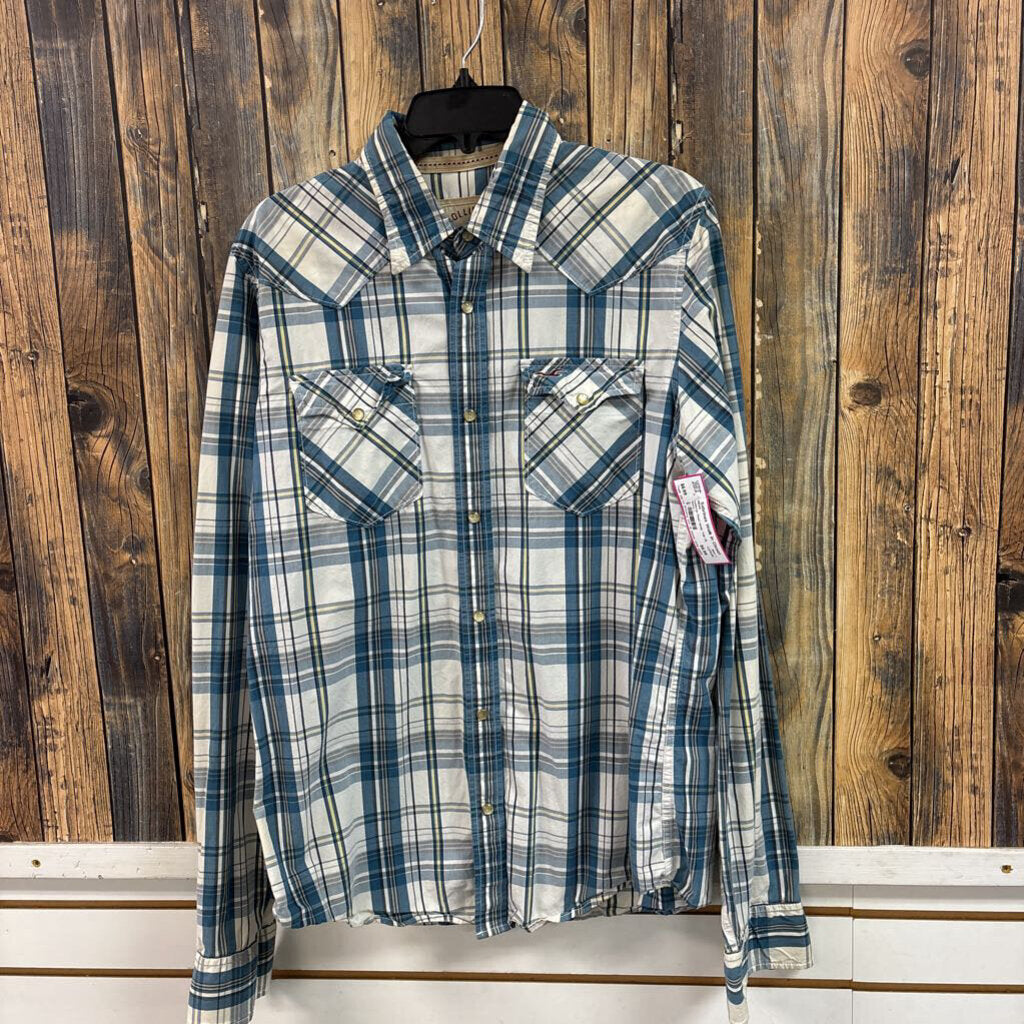 Hollister Pearl Snap Top (1), Mens L