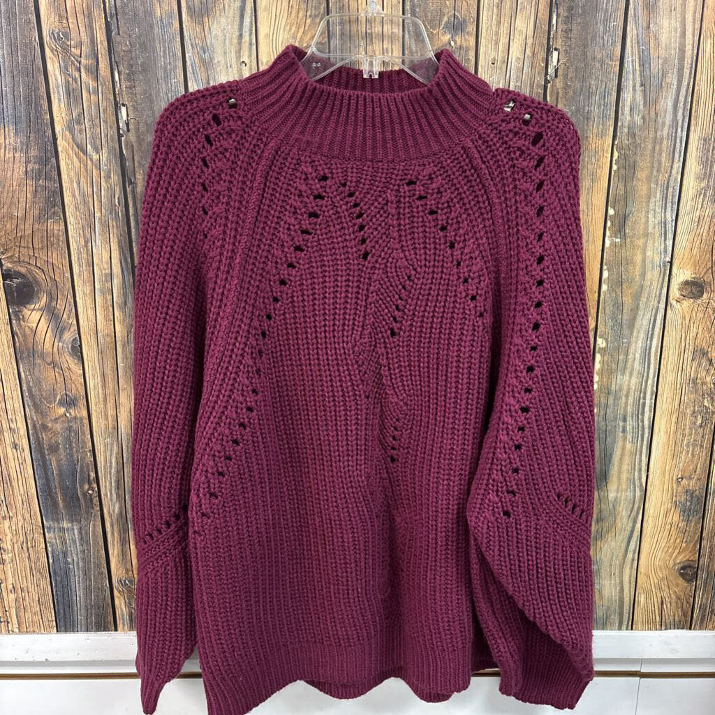 Umgee Plum Sweater, Womens L