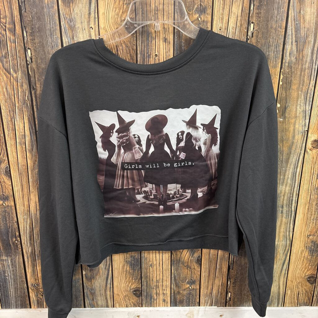 Witch Cropped Sweatshirt, Womens S