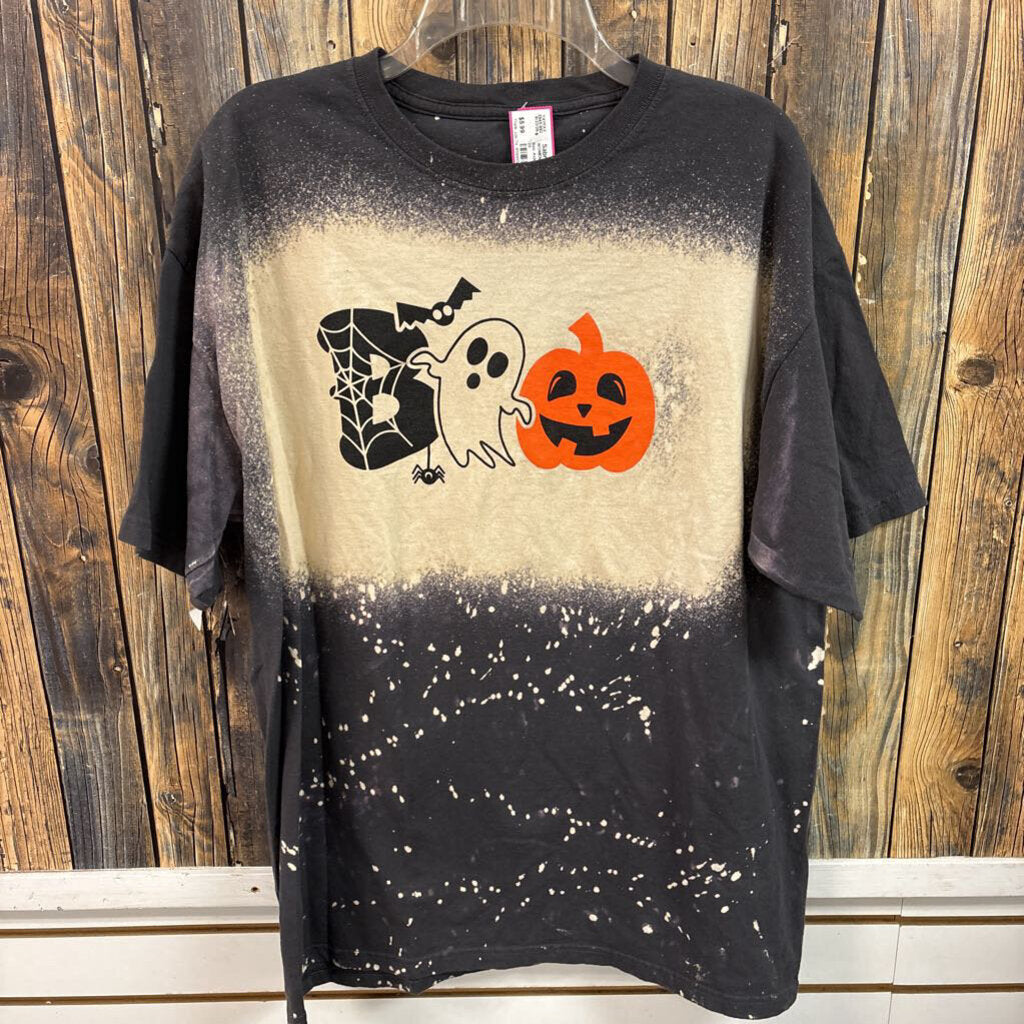 Boo Acid Wash Tee, Womens 2X