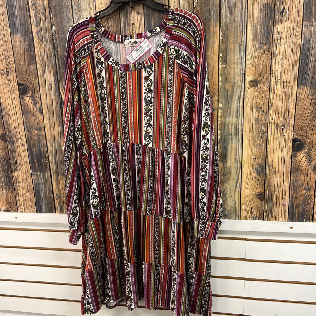 Haptics Striped Dress, Womens 2X