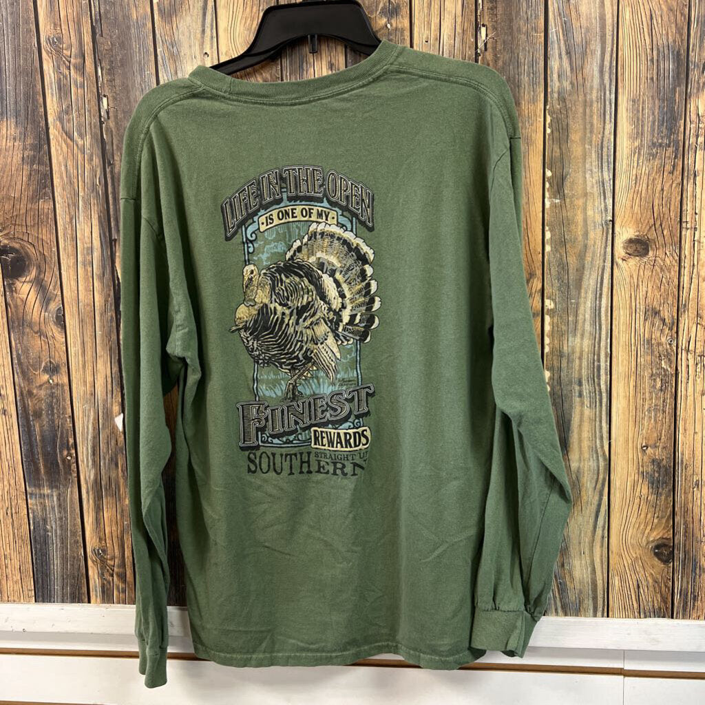 Straight Up Southern Turkey Shirt, Mens L