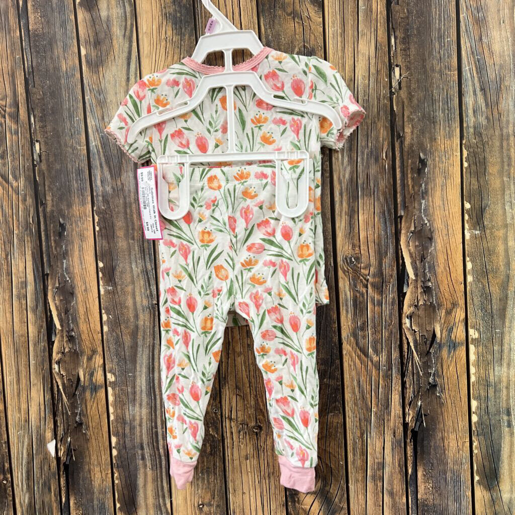Little Me Bamboo Floral PJ Set (1), Girls 12M