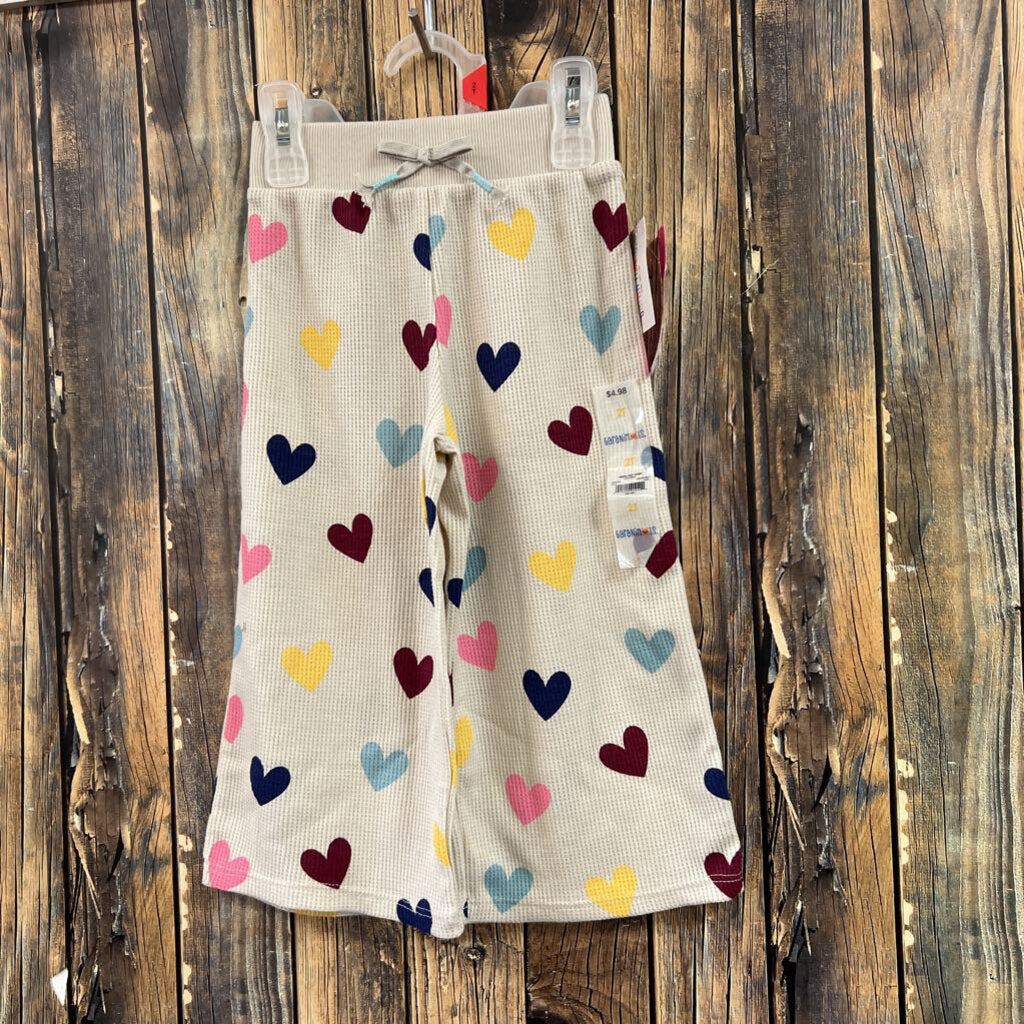 NWT Waffle Knit Heart Pants, Girls 2T