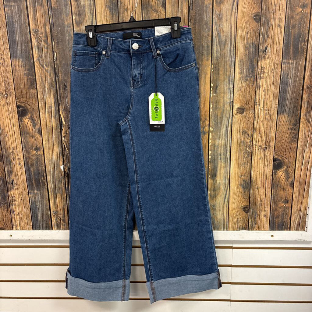 NWT 1822 Wide Leg Denim Jeans, Womens 8