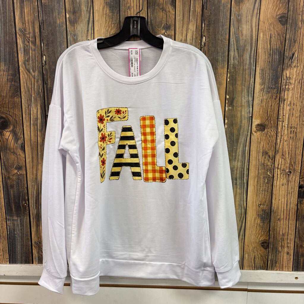 Fall White Top, Womens M